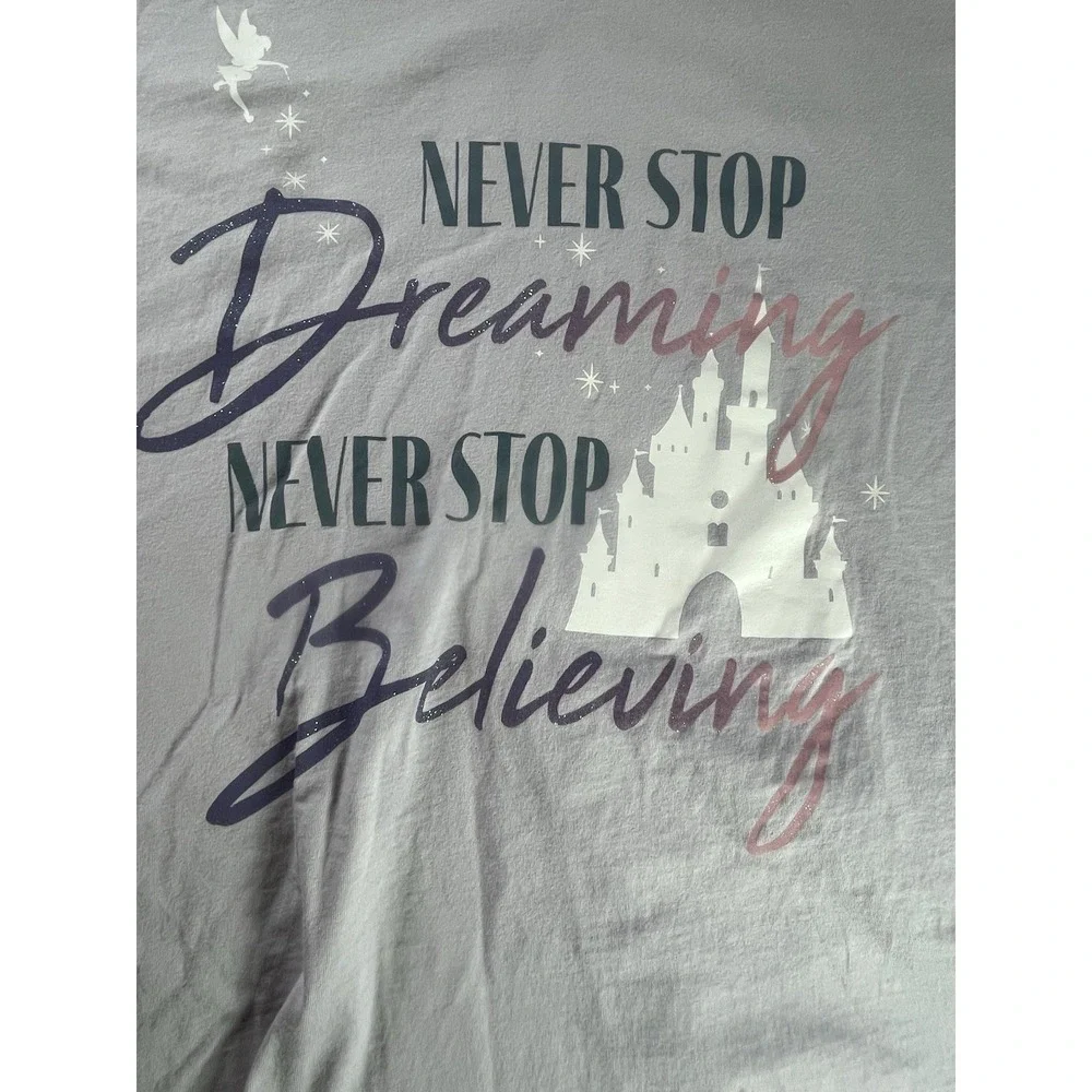 Disney Parks Never Stop Believing Never Stop Dreaming T-shirt Women's Large LG